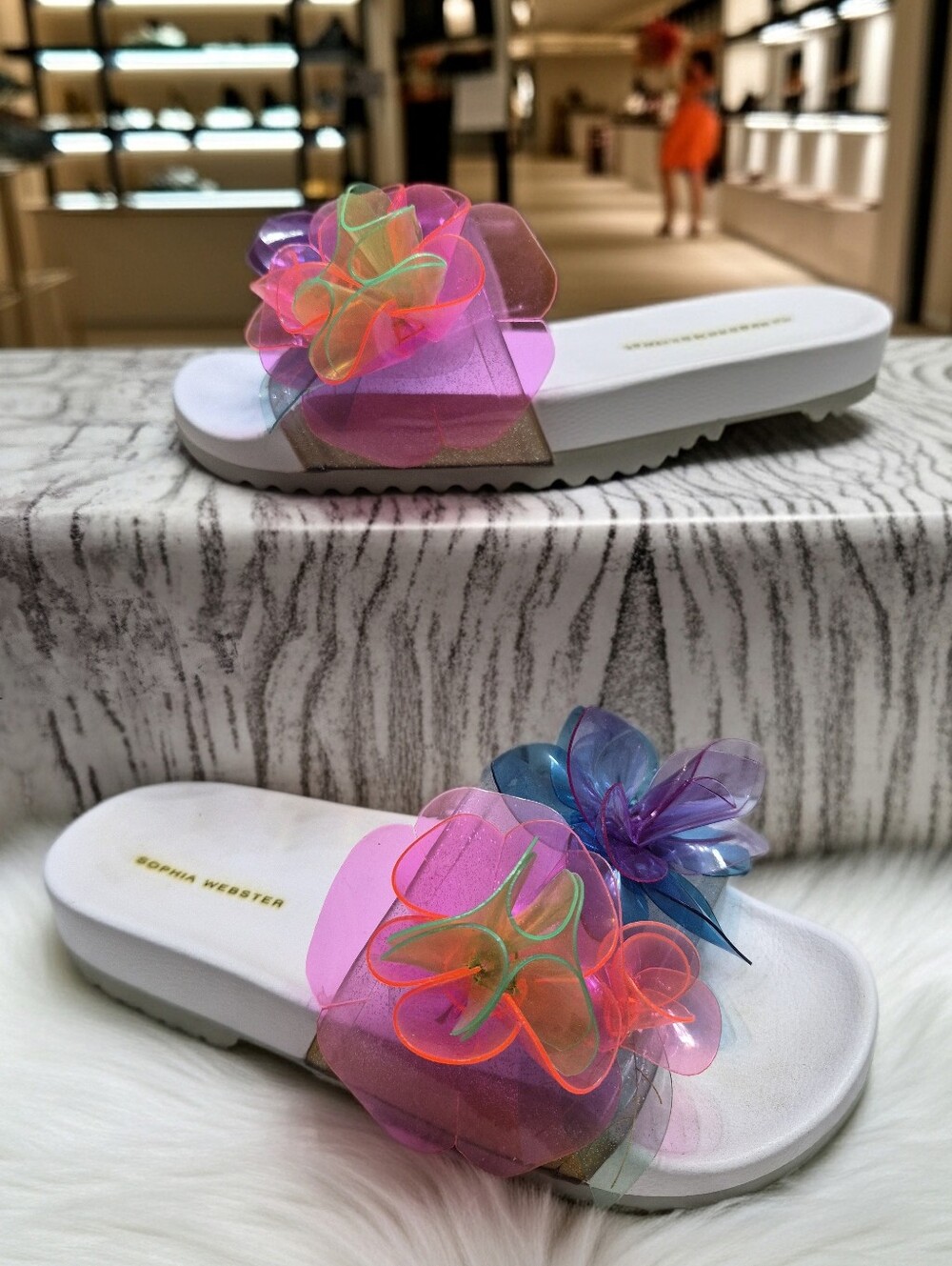 Sophia Webster Jumbo Lilco Pool Slides Women's Sz 6 Eu 37 $275